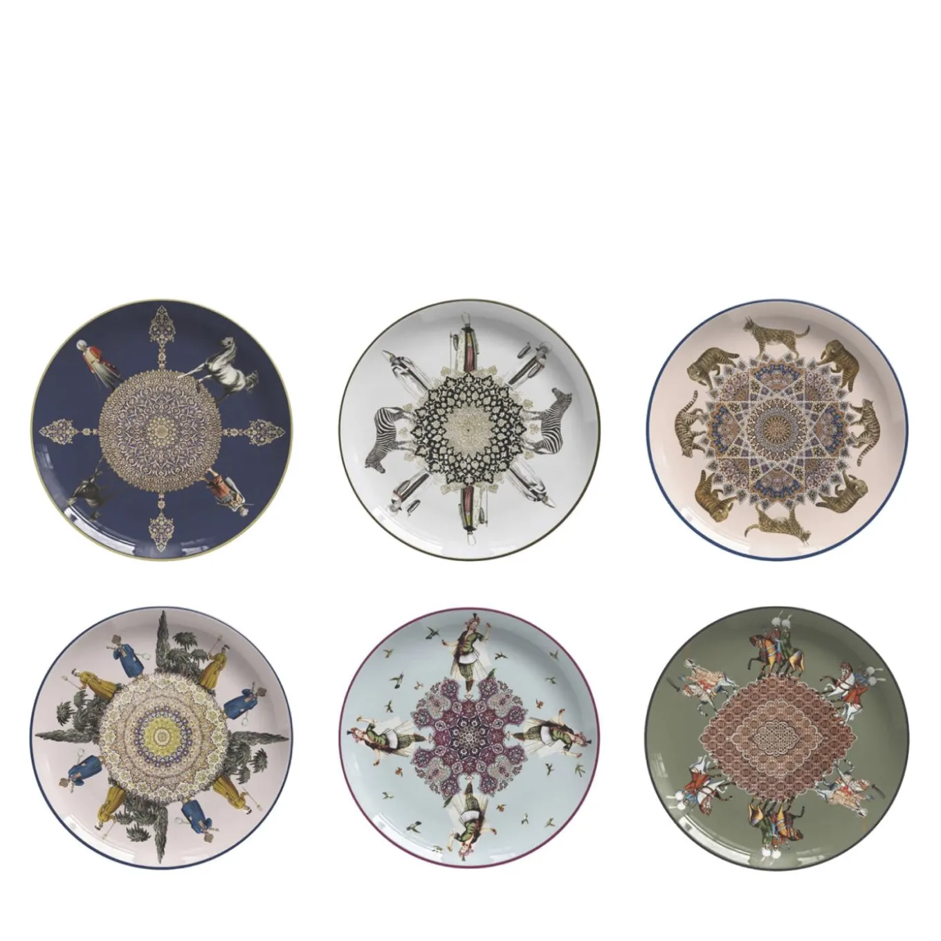 Set di 6 piatti da dessert in porcellana Costantinople B
