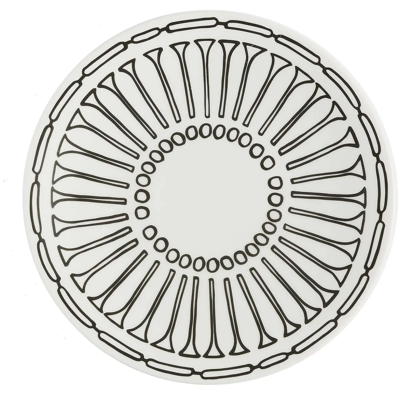 Set di 2 piatti da dessert Grafismi in bianco e nero #7