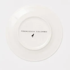 Set di 2 piatti da pane Marie Antoinette verde e blu