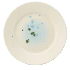 Set di 4 piatti da pane Murrine con bordo giallo