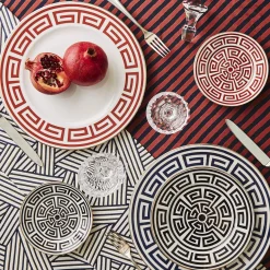 Set di 6 piatti da portata Labirinto Scarlatto