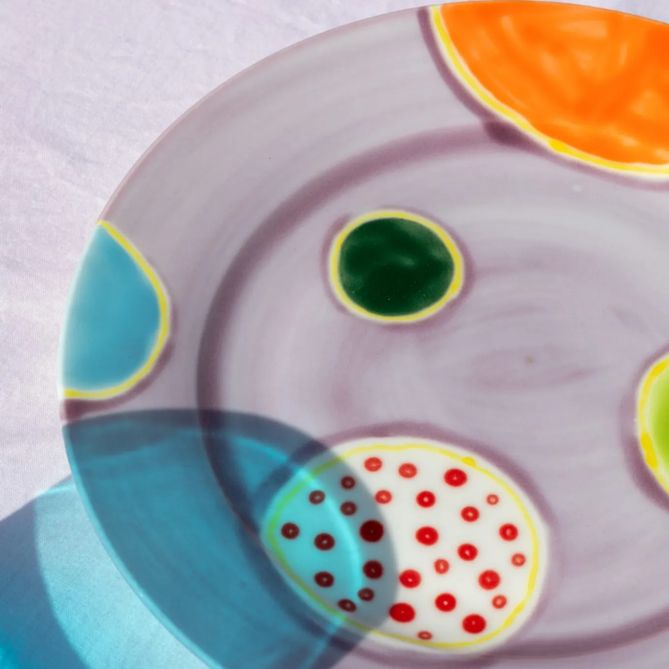 Set di 2 piatti da portata con bordo prugna