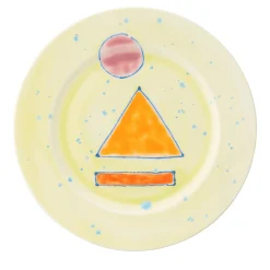 Set di 2 piatti da portata con bordo lime