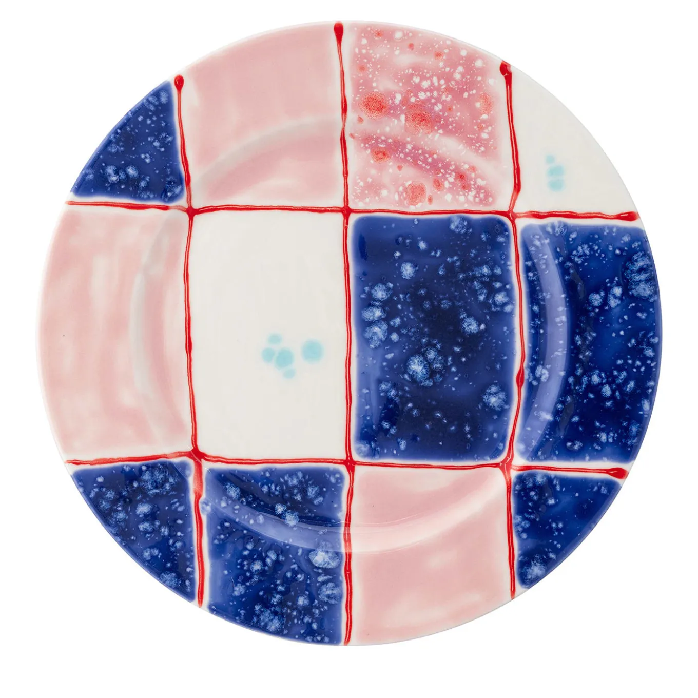 Set di 2 piatti da portata con bordo Tartan