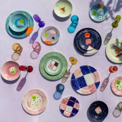 Set di 2 piatti da portata con bordo Tartan