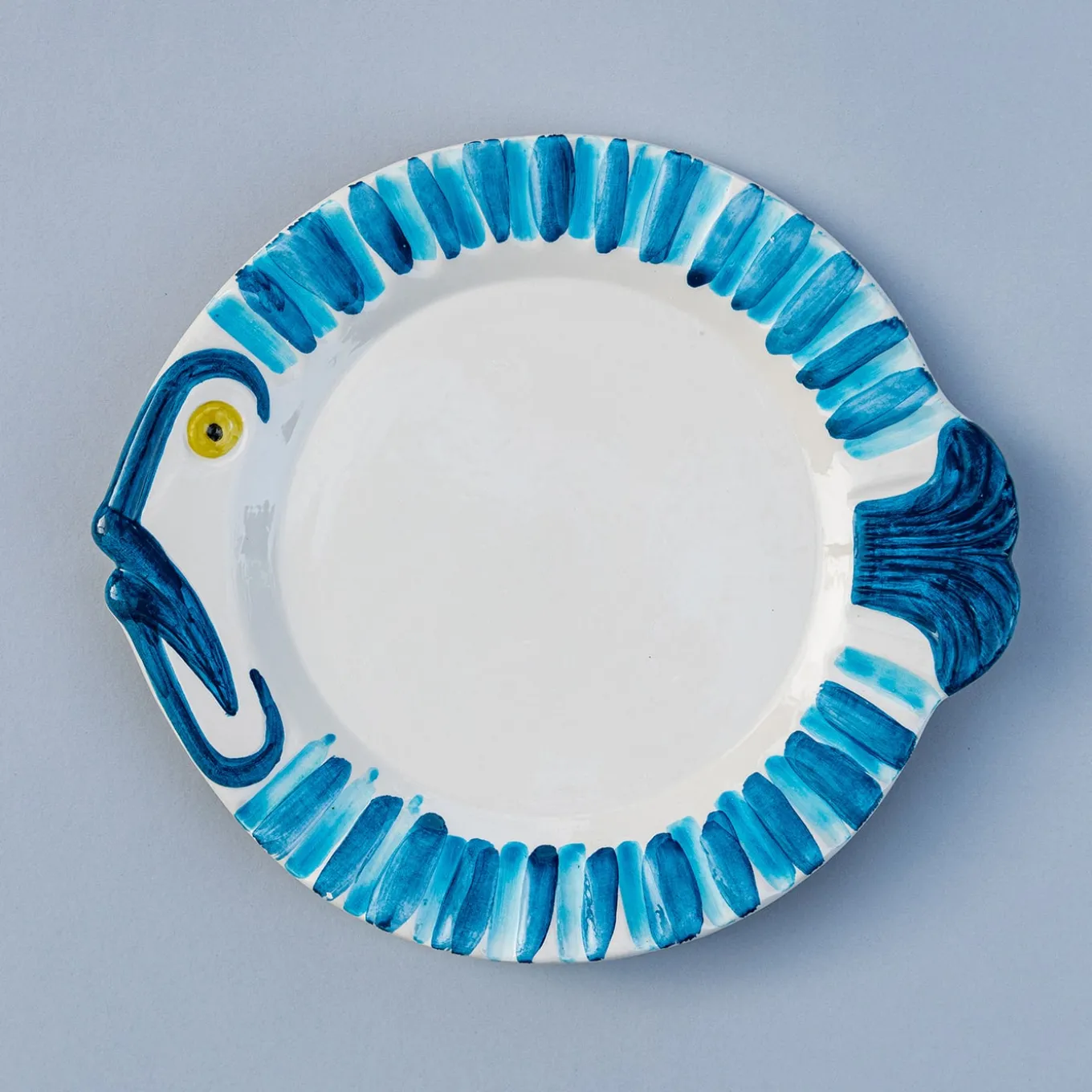 Set di 3 piatti da pranzo in ceramica Pampelonne in azzurro