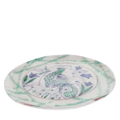 Set di 4 piatti in ceramica Pavone