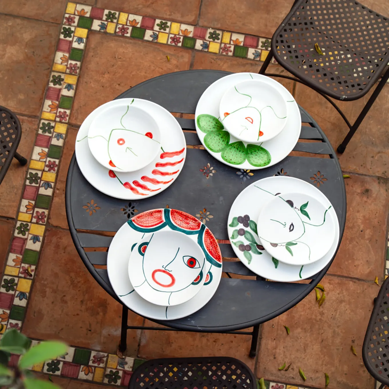 Set di 3 piatti Oliva