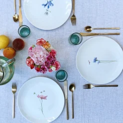 Set di 12 Piatti Piani Bloom