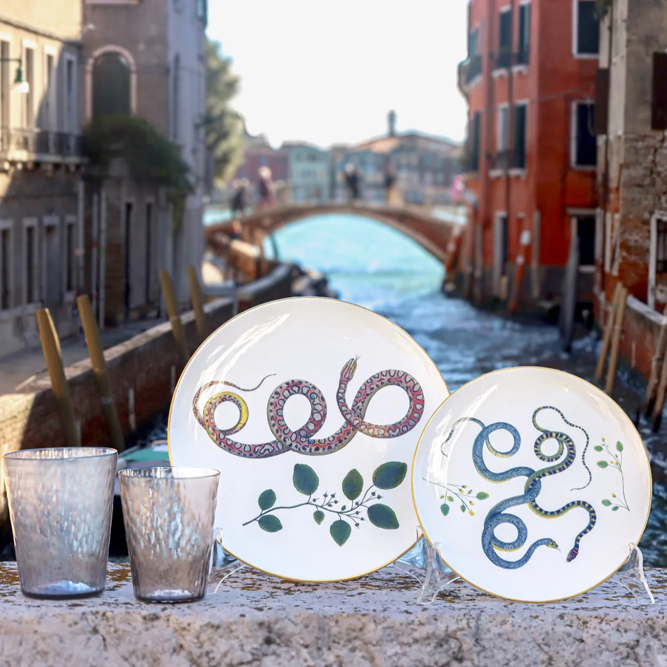 Set di 3 Piatti Piani Serpi #2