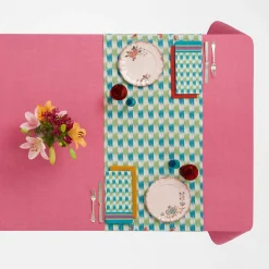 Set di 3 Piatti Piani Veranda Rosa