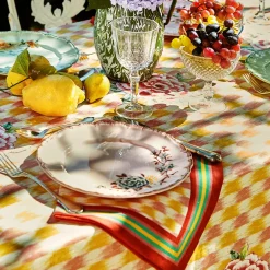 Set di 3 Piatti Piani Veranda Rosa