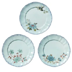 Set di 3 Piatti Piani Veranda Turchese