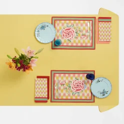 Set di 3 Piatti Piani Veranda Turchese