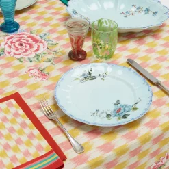 Set di 3 Piatti Piani Veranda Turchese