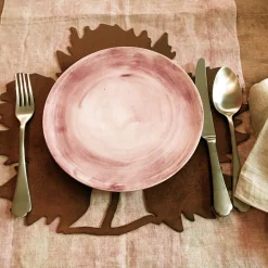 Set di 2 piatti rosa