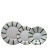 Set di 3 piatti Striche Verdi