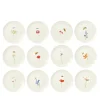 Set di 12 Piattini da Dessert Bloom