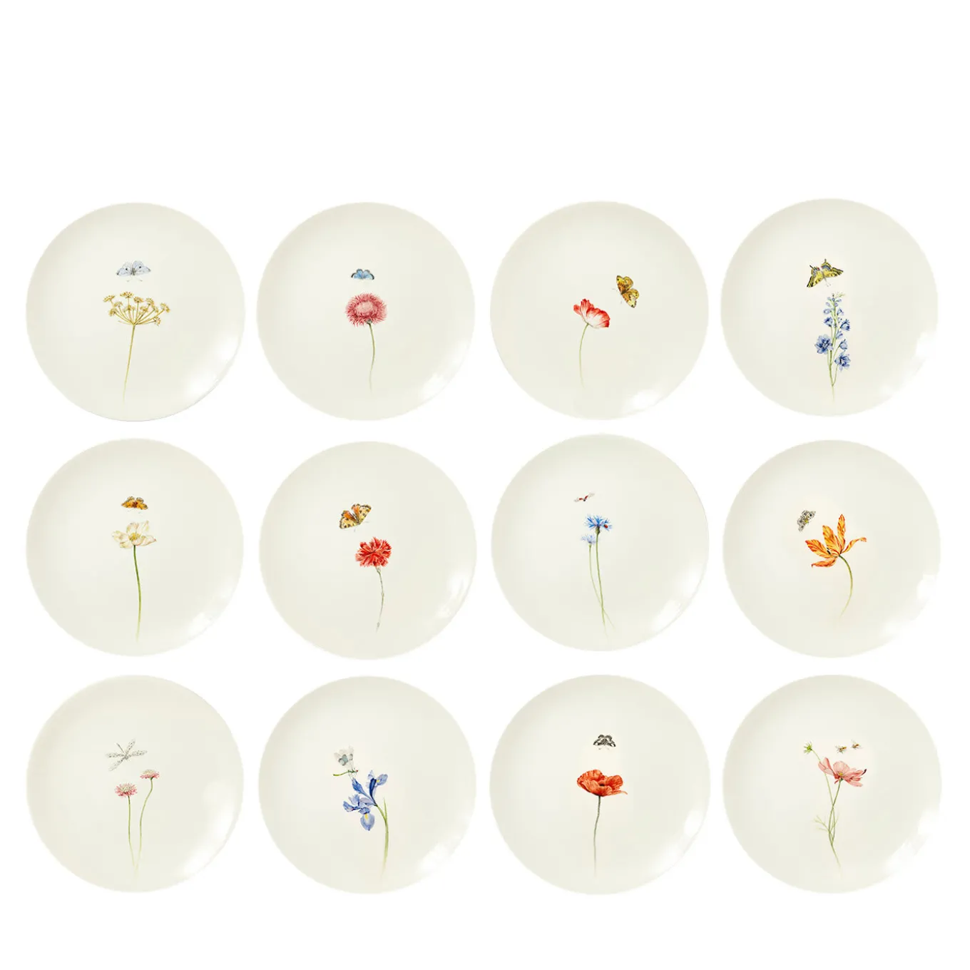 Set di 12 Piattini da Dessert Bloom