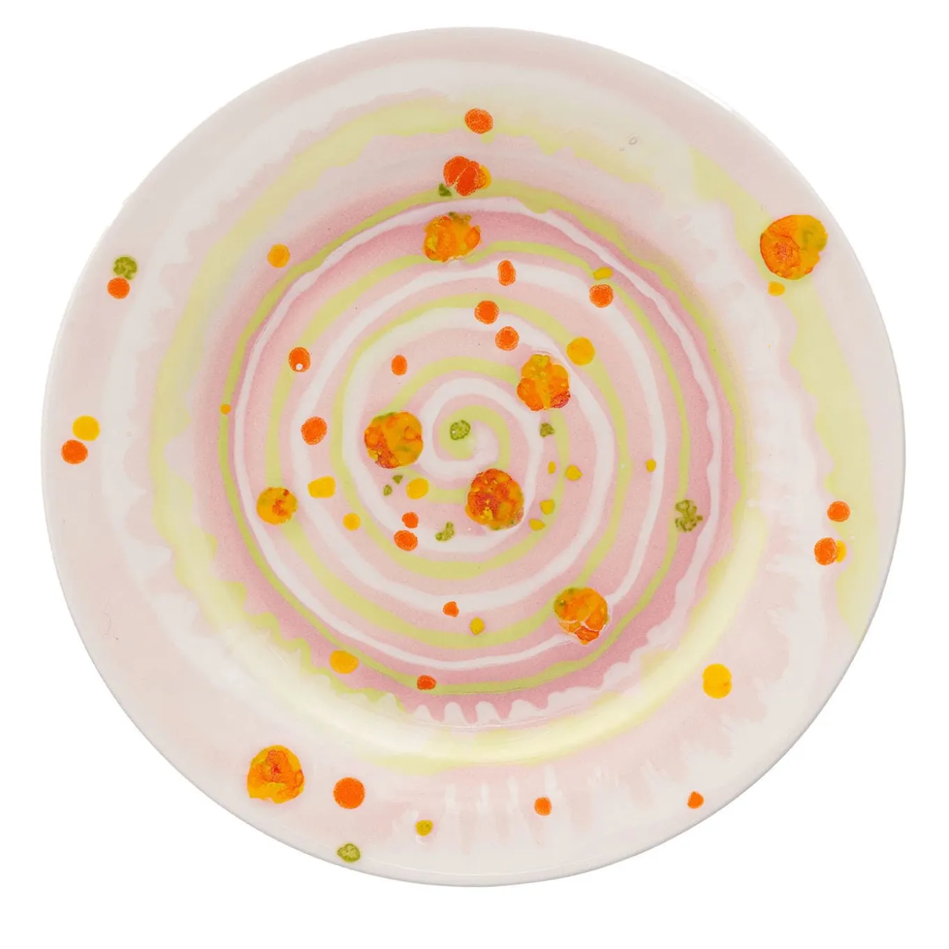 Set di 4 piattini per dessert con bordo primavera