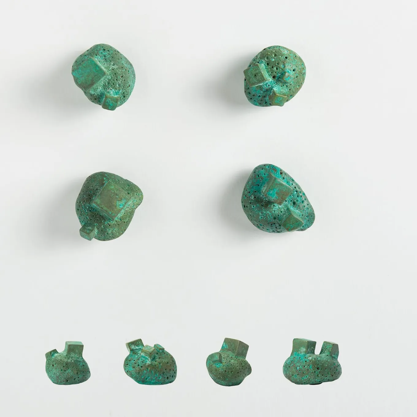 Set di 4 pomelli per porte verdi Pietra #1 di Nicole Valenti