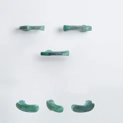 Set di 4 pomelli verdi per porte Inca #2 di Nicole Valenti