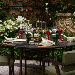 Set di 6 porta tovaglioli in vetro a forma di fiore