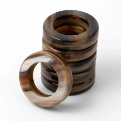 Set di 6 porta tovaglioli marroni