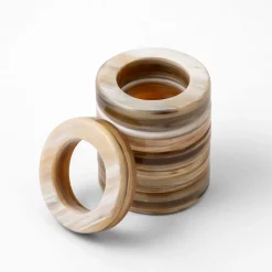 Set di 6 porta tovaglioli bianchi