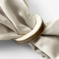 Set di 6 porta tovaglioli bianchi