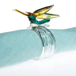 Set di 6 portatovaglioli Ali in Volo con libellula