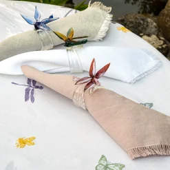 Set di 6 portatovaglioli Ali in Volo con libellula
