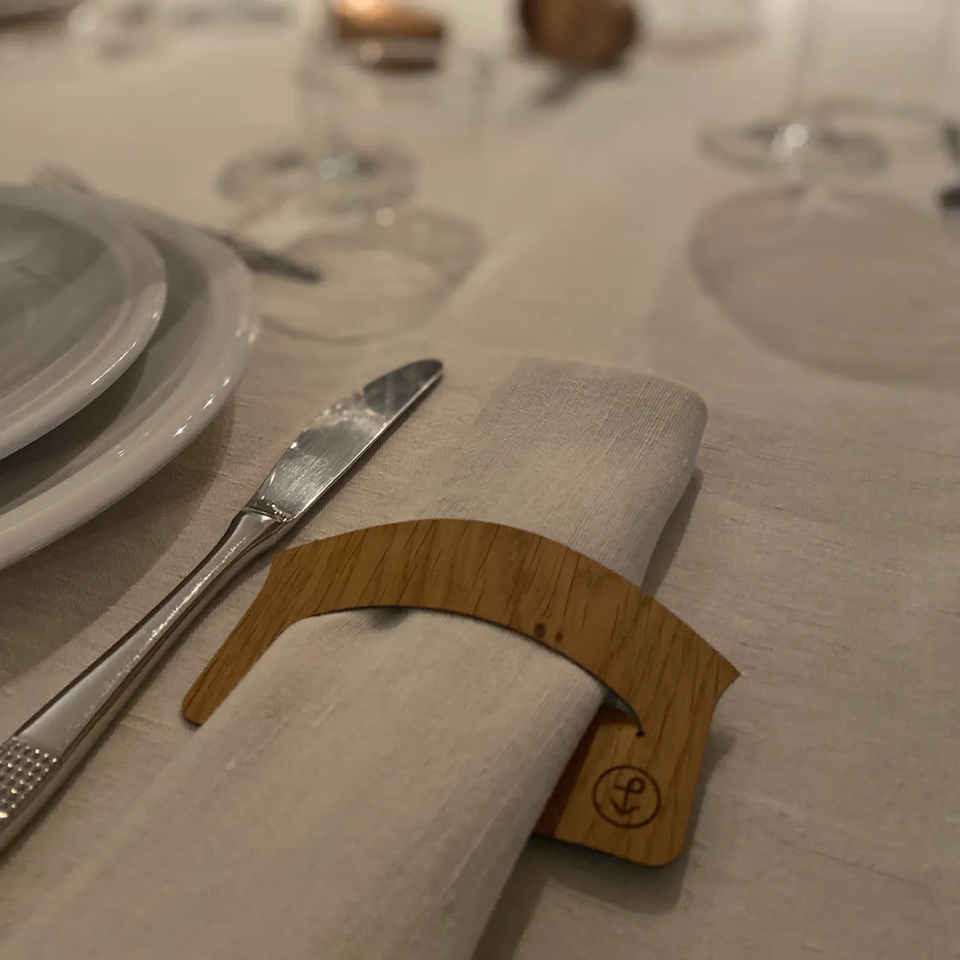 Set di 12 portatovaglioli Canal Grande di Elia Venturini