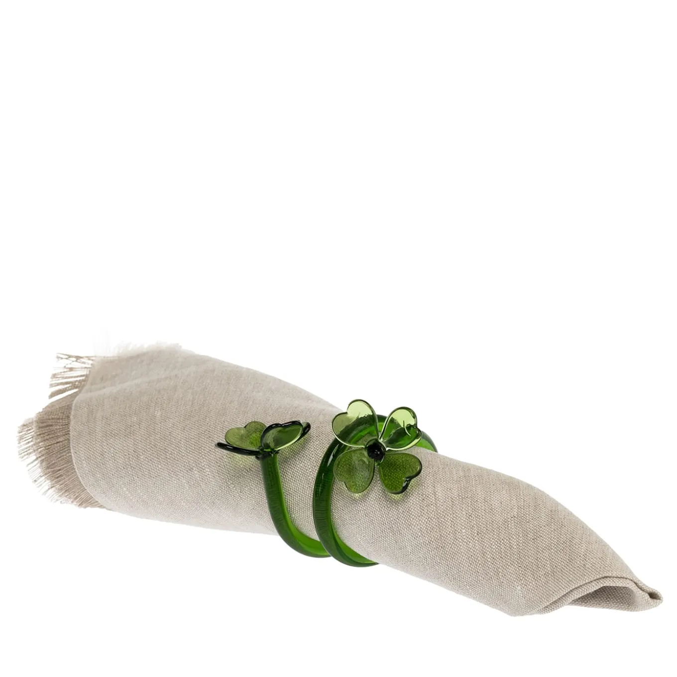 Set di 6 portatovaglioli in vetro realizzati a mano