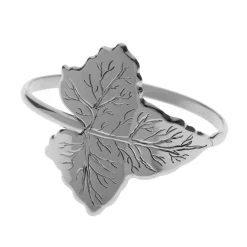 Set di 6 portatovaglioli in ottone argentato