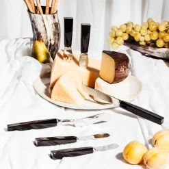 Set di 6 Posate per Formaggi con Manici in Corno