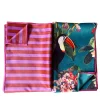Set di 2 runner tropicale e a righe rosa