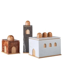 Set di 3 scatole in marmo assortite Quba di Gabriele D'Angelo