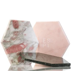 Set di 2 sottobicchieri Convivio in marmo rosa Portogallo