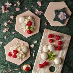 Set di 2 sottobicchieri Convivio in marmo rosa Portogallo