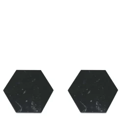 Set di 4 sottobicchieri esagonali in marmo