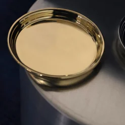 Set di 2 sottobicchieri in ottone lucidato