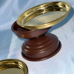 Set di 2 sottobicchieri in ottone lucidato