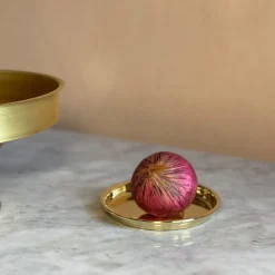 Set di 2 sottobicchieri in ottone lucidato