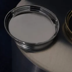 Set di 2 Sottobicchieri in Acciaio Inossidabile a Specchio