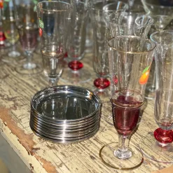 Set di 2 Sottobicchieri in Acciaio Inossidabile a Specchio