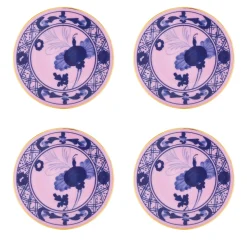 Set di 4 Sottobicchieri Oriente Italiano Azalea