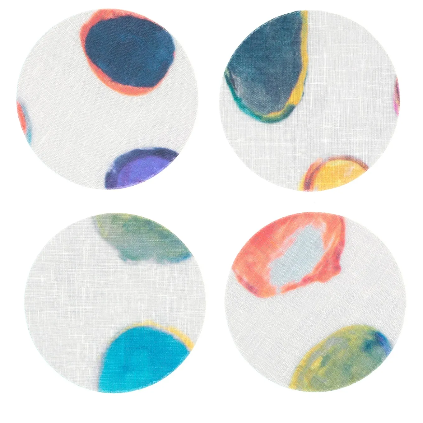 Set di 8 sottobicchieri rivestiti di satelliti