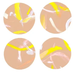 Set di 8 sottobicchieri Roman Breeze in rosa