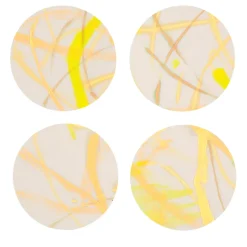 Set di 8 sottobicchieri Roman Breeze in bianco